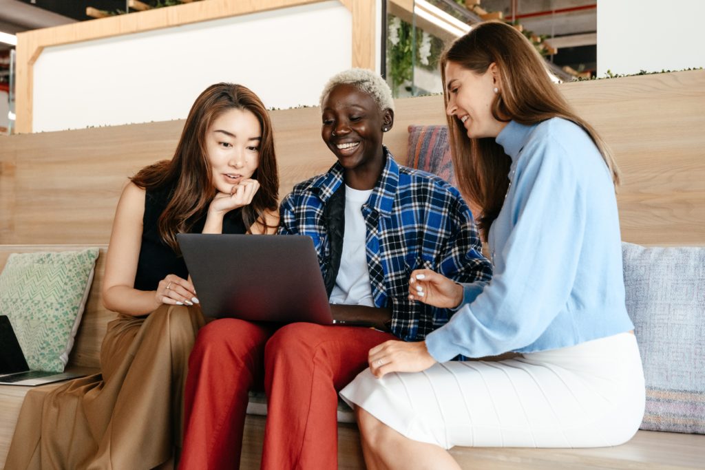 diverse group of young people in a meeting